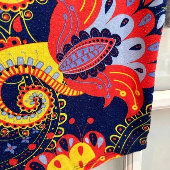 LuLaRoe Randy Baseball Tee Bright Fall Boho Paisley Print Size Medium M - Picture 7 of 9
